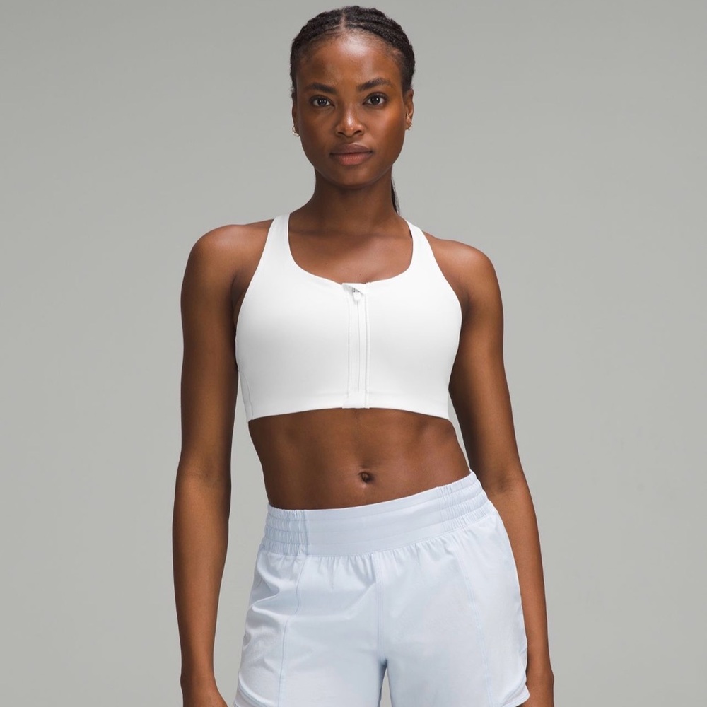 NWT Lululemon Energy High Support Zip-Front Bra 36D in White